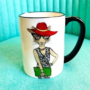 NWOT Tiger Stoneware/Ceramic Coffee Mug 17.5 oz